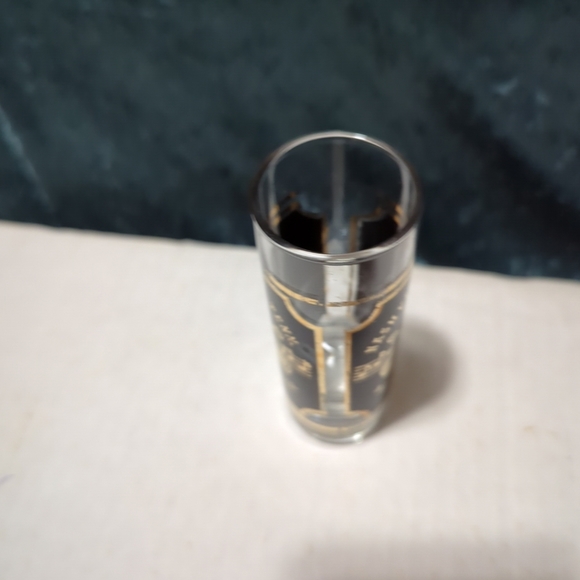 Music City Tall Shot Glass Nashville, Tn USA Embossed Gold & Black - Picture 7 of 10